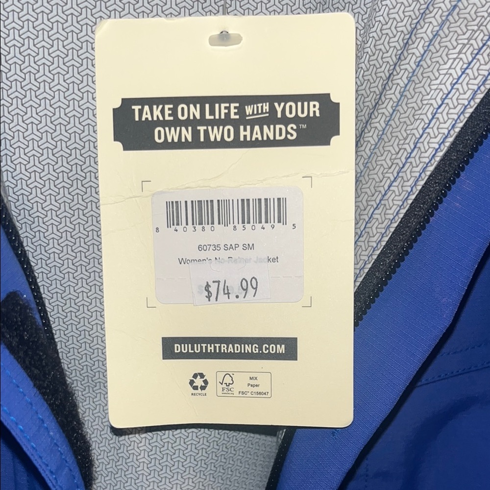 Duluth Trading Co Royal Blue Hooded Utility Jacket - Picture 3 of 3